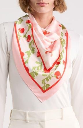 Steve Madden Tomato & Lobster Print Square Scarf in Pink at Nordstrom Rack