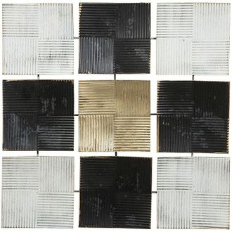 Beliani Decorazione murale nero / bianco / oro Titanium
