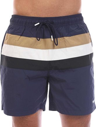 HUGO BOSS Heren Louis Streep Zwembroek (Marine)