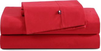 Tommy Hilfiger Cotton Percal Sheet Set in Red at Nordstrom, Size Twin X-Long