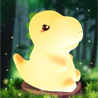 OEM L&aacute;mpara De Noche De Dinosaurio Para Ni&ntilde;os, L&aacute;mpara De Noche Recargable Para Adultos, Led De Silicona Port&aacute;til, Control T&aacute;ctil, Usb-crezuo