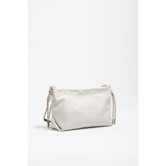 Bimba & Lola Medium Leather Shoulder Bag in Off White at Nordstrom