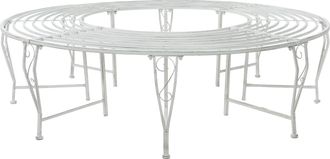 vidaXL Banco De &Aacute;rbol 8-n&uacute;mero De Plazas &Oslash; 160 X 44 Cm Acero Vidaxl