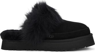 UGG Disquette Chalet - Dames - Pantoffels - Zwart - 41 EU - Leer - Schoenen