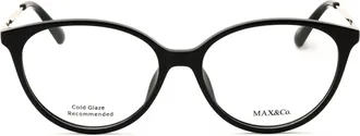 Max & Co. MO5023 Round Injected Propionate Eyeglasses - Black
