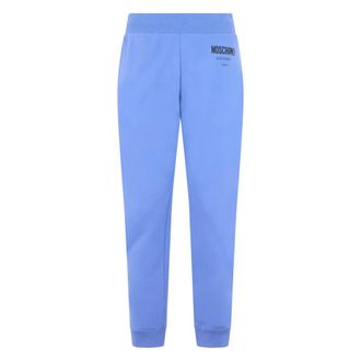 Moschino Broeken, Heren, Blauw, M, Katoen, Sportbroek met Logo