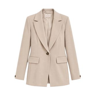 Marella Emmoro Jas - Dames - Jassen - Beige - Maat: 2XS Zijde