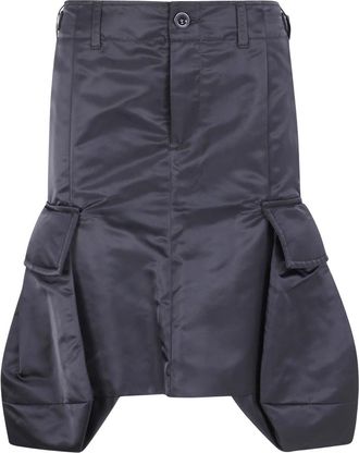 sacai Nylon Twill Rok - Dames - Midirokken - Zwart - S - Nylon - Rokken