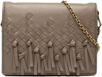 Bottega Veneta Pre-owned Bottega Veneta Nappa Intrecciato Fringe Wallet on Chain P00243017L
