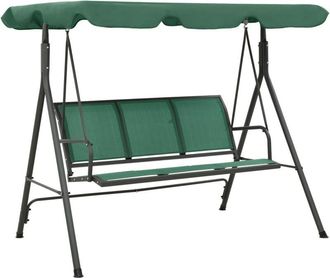 vidaXL Garden Swing Bench Green 170 cm Textilene and Steel vidaXL