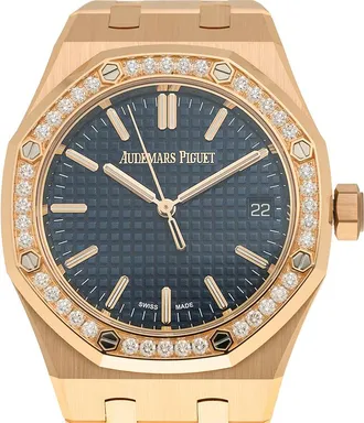 Audemars Piguet Royal Oak Automatic Diamond Blue Dial Ladies Watch 15551OR.ZZ.1356OR.02