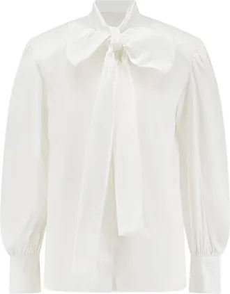 Actualee Camicia in misto cotone con spalle imbottite - - Blouses & Shirts - Donna - Bianco - S