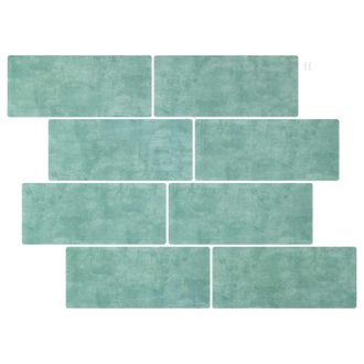 vidaXL Azulejo De Metro 10 Pcs Verde Gris&aacute;ceo 29 X 21 Cm Vidaxl