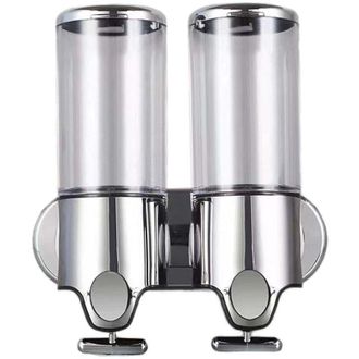OEM Juego De 2 Dispensadores De Jab&oacute;n De Pared, 500 Ml - Manual Para Desinfectante Y Gel De Ducha - Abs Y Silicona Para Ba&ntilde;o, Cocina, Hotel - Crezuo