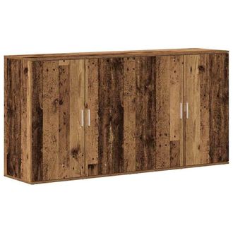 Berkfield Home Sideboards 2 pcs Old Wood 79x38x80 cm Engineered Wood in Brown | Size: 79 x 38 x 80 cm