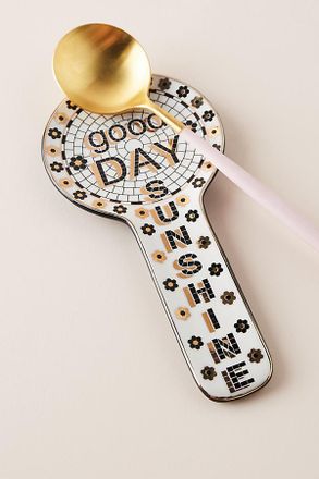 Anthropologie The Bistro Tile Stoneware Spoon Rest