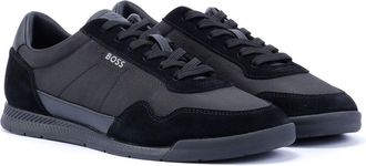 HUGO BOSS Tatanium Mens Black Trainers - Size UK 12