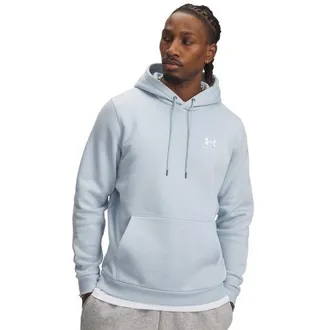 Under Armour Mens Essential Fleece Hoodie - White/Blue Calm Size XL