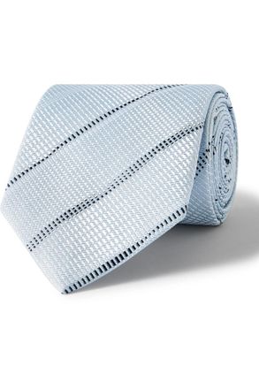 Mr P. 8.5cm Stripe Silk-Jacquard Tie