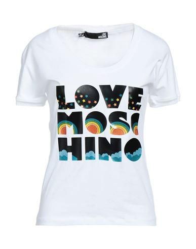 トップス Love Moschino T-shirt *SALE Moschino In Love We Trust Cotton T-shirt | White | FARFETCH CA