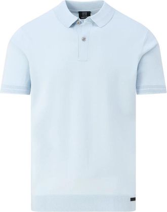 Genti Polo 2 Buttons SS - Heren - Polos - Blauw - XL - Katoen - Tops