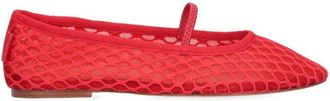 A.P.C. Swan Mesh Ballerinas Red