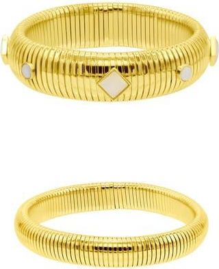 Adornia Set of 2 Coil Bangle Bracelets in Gold at Nordstrom Rack