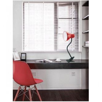 Trade Shop Trade Shop Traesio - Trade Shop - Lampada Snodabile Da Scrivania Luce Tavolo Braccio Flessibile Orientabile Pinza - Rojo