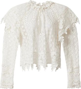 Isabel Marant Top Hyliana con ruches - Bianco