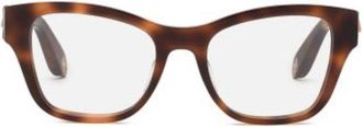 Roberto Cavalli Tortoiseshell Full Rim Square Eyeglasses - Brown