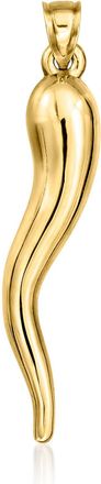 Canaria Canaria Mens 10kt Yellow Gold Italian Horn Pendant