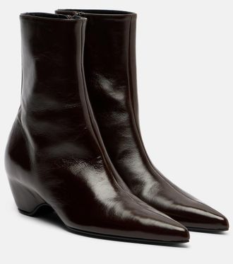 Khaite Sybil leather ankle boots
