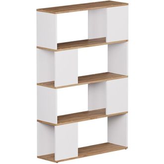 Vicco Separador De Ambientes Eneos, Roble Blanco/dorado, 80 X 124.5 Cm, Vicco