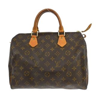 Louis Vuitton Speedy Handbag Monogram Canvas Brown Canvas Handbag (Pre-Owned)
