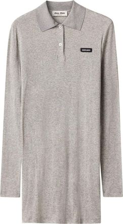 Miu Miu Ribbed-Knit Mini Dress - Womens - Cotton