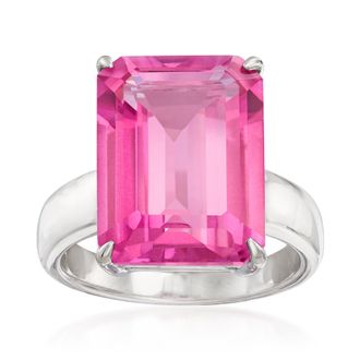 Ross-Simons Pink Topaz Ring in Sterling Silver