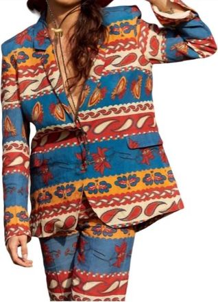 Carolina K Vera Blazer In Paisley Blue