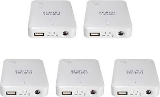 OEM 5 Cargadores Usb Port&aacute;tiles Bater&iacute;a Externa Caja 4 Pilas Aa Para 6 Pilas