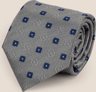 Oswin Hyde Mens Stripes and Squares Grey