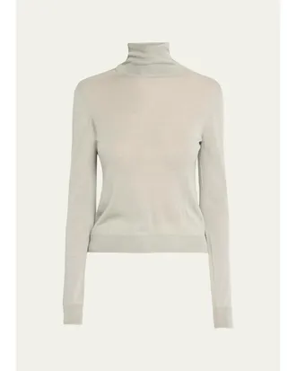 Vince Turtleneck Cashmere-Silk Sweater