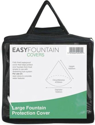 La Hacienda Luxury Lined Fountain Protection Cover - Large - Oxford 600d+PVC - L30 x W25 x H5.5 cm - Green