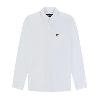 Lyle & Scott LS Woven Shirts Cotton Linen Button Down Shirt - male - Lyle & Scott - Formal Shirts - White - XL - Shirts