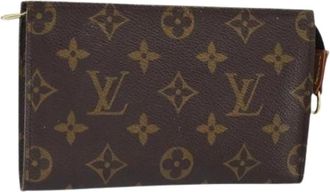 Louis Vuitton Pre-owned Clutches, female, Brown, Size: ONE SIZE Pre-owned Canvas Pouch