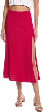 Sally Lapointe Lapointe Crepe Matte Midi Skirt