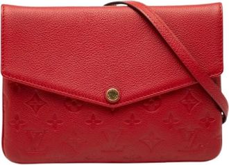 Louis Vuitton Pre-owned Twice Crossbody Bag - Dames - Vintage Schoudertas - Rood - ONE Size - Leer - Vintage