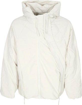Acupuncture Witte Puffer Hoge Kraag Donsjas - Heren - Hoodies - Wit - XL - Polyester - Hoodies & sweatvesten