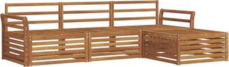 vidaXL Conjunto De Sof&aacute;s De Exterior 4 Uds. Natural Vidaxl