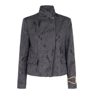 Souvenir Blazer - Dames - Jassen - Grijs - Maat: L Leer