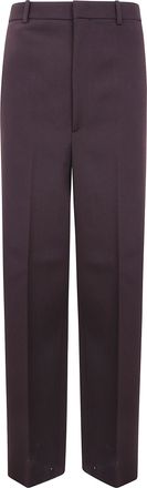 Jil Sander Mens 196 Aw 25 Trouser - Dark Brown Wool - Size EU 48 (Mens)