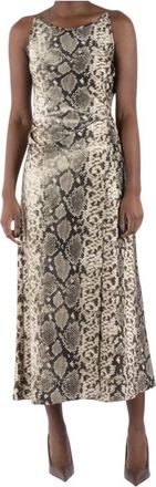 Acne Studios Bruine Polyester Elastaan Jurk - Dames - Casual kleedjes - Veelkleurig - M - Polyester - Kleedjes